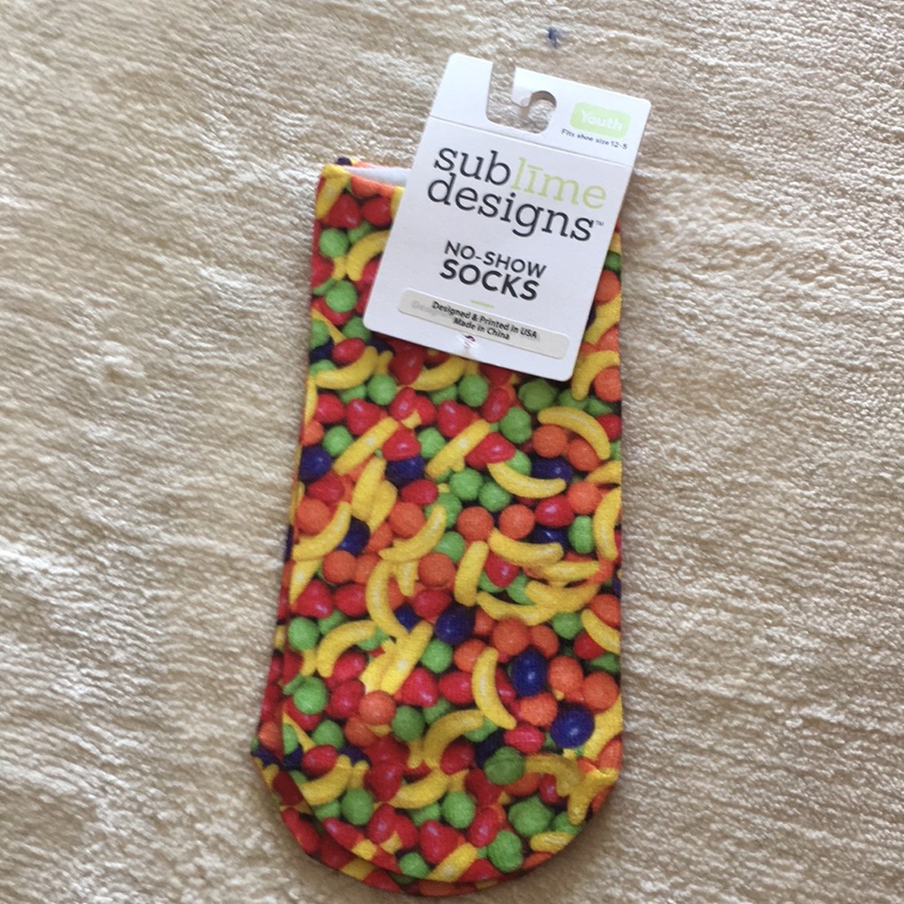 NWT Sublime Designs Youth No Show Socks Candy - Picture 6 of 6